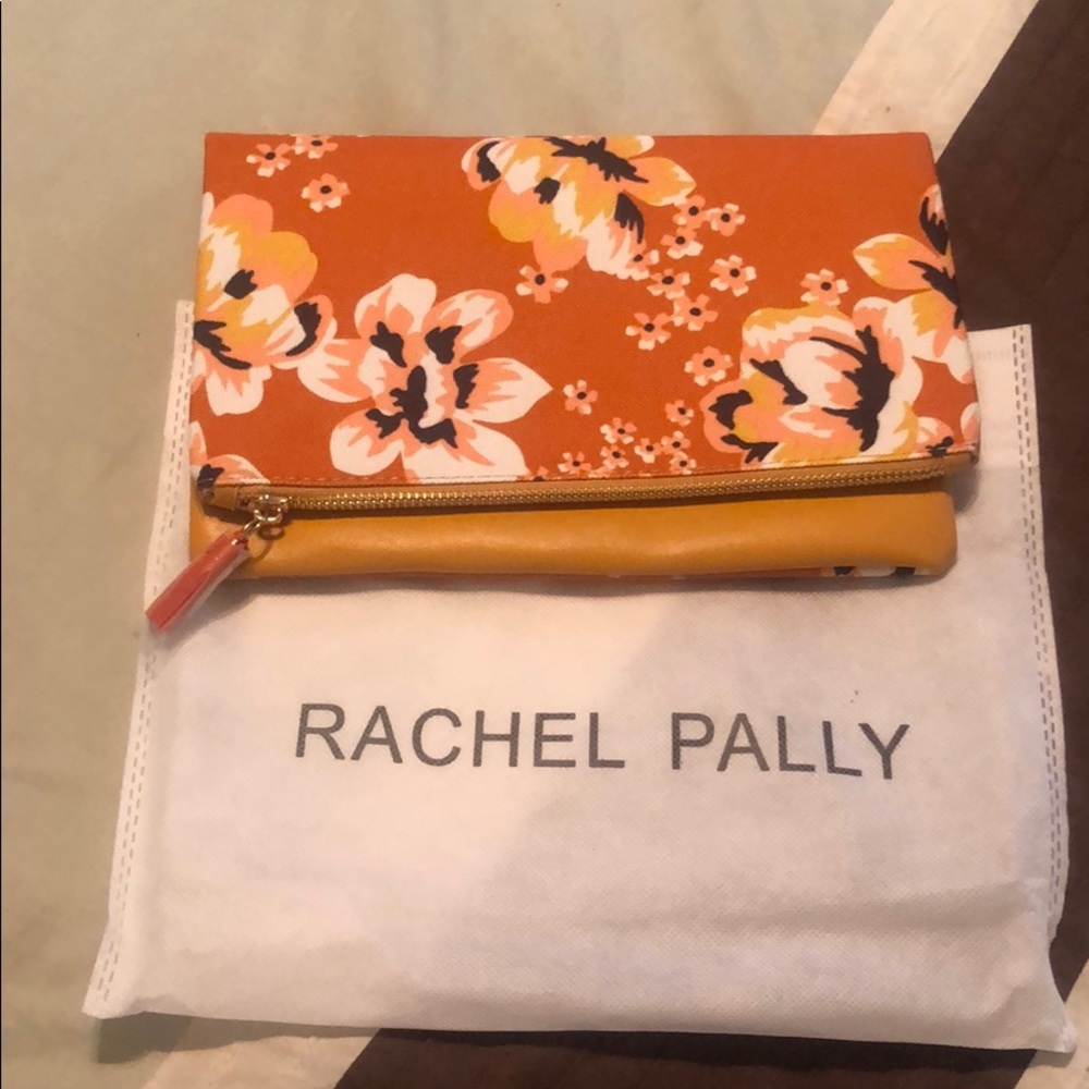 Rachel Pally Orange & Yellow Floral Clutch Purse with Dust Cover 🧡 💛